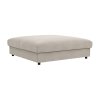 Hocker Stormy - LB ca. 110x110 cm, Stoff, Creme
