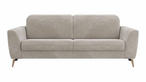 Sofa Tulsa KV - 3-Sitzer, inkl. Kopfteilverstellung, Stoff, Graubeige