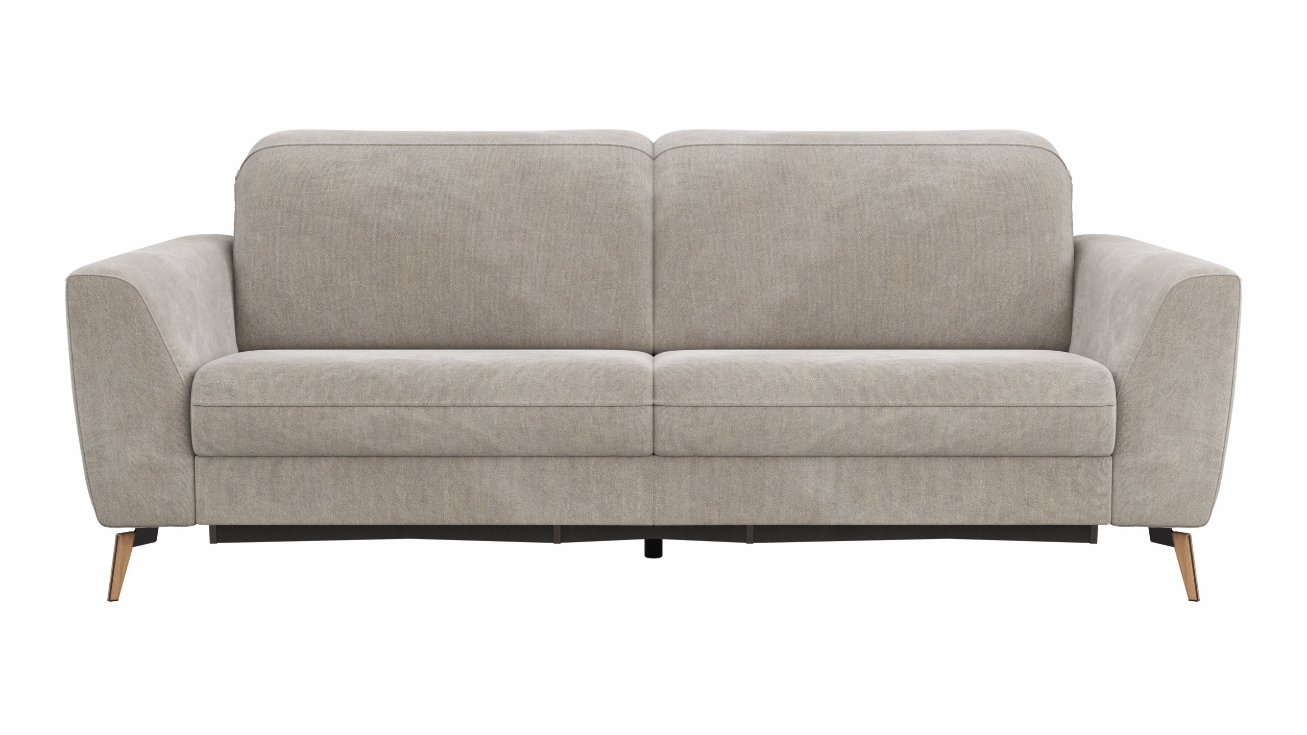 Sofa Tulsa KV - 3-Sitzer, inkl. Sitzvorzug (motorisch) und Kopfteilverstellung, Stoff, Graubeige