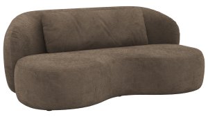Chaiselongue Karasu - Stoff, Taupe