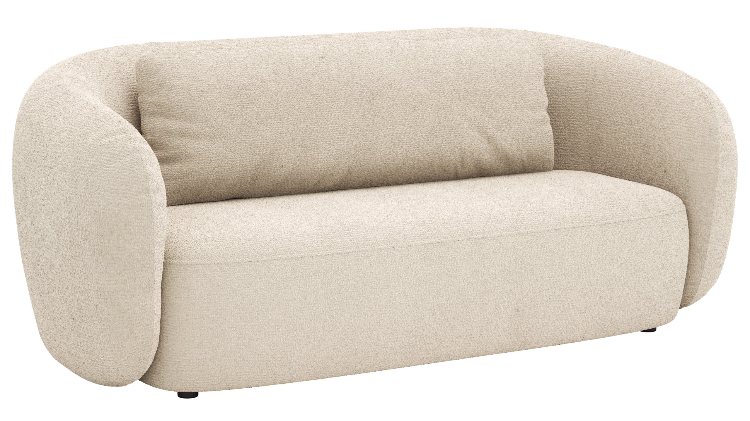 Sofa Karasu - 3-Sitzer, Stoff, Natur
