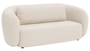 Sofa Karasu - 3-Sitzer, Stoff, Creme