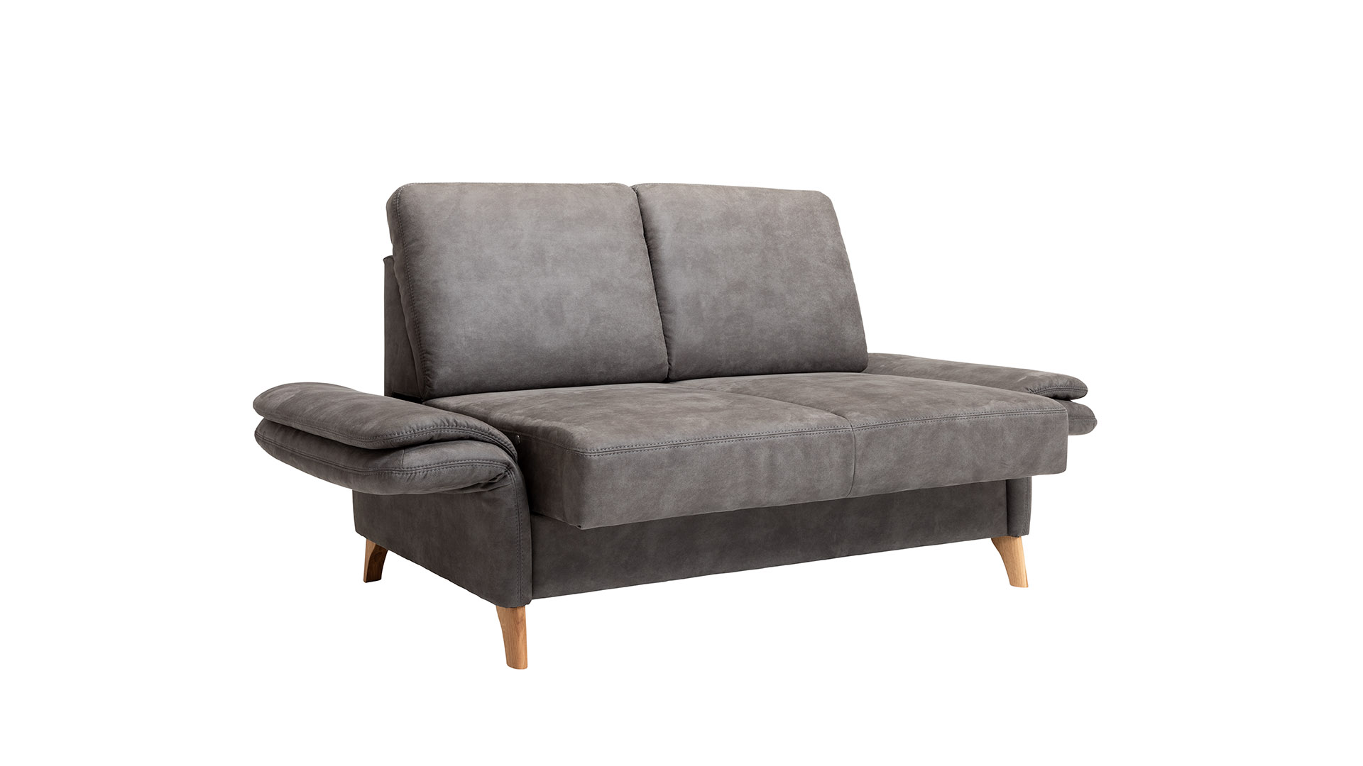 Sofa Vayra - 2,5-Sitzer, inkl. Sitzvorzug motorisch und Armlehnen klappbar, Stoff, Anthrazit