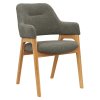 Armlehnstuhl Flore 1 - Stoff, Graugrün