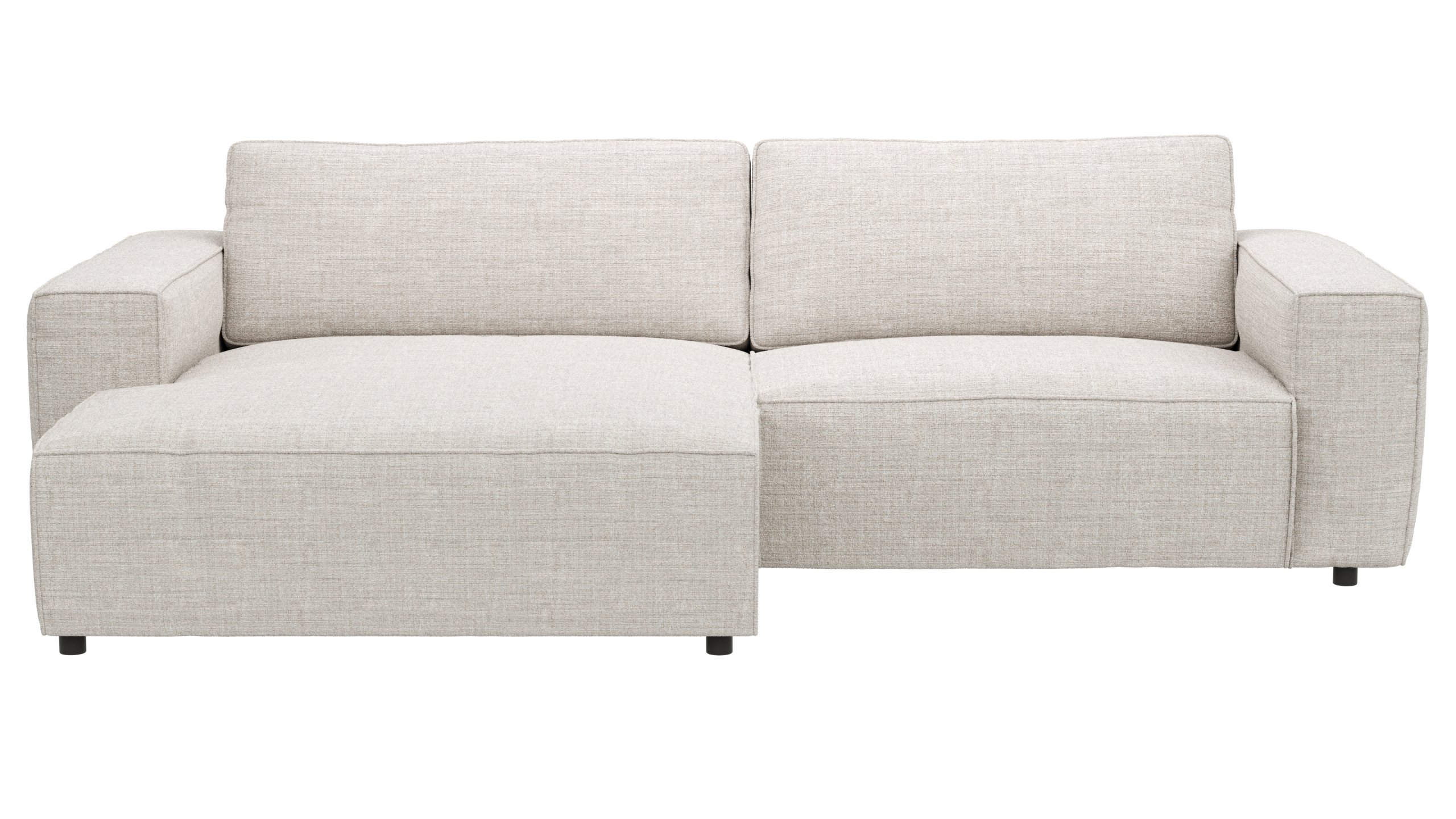 Ecksofa Lilaia - Chaise Longue XL mit 1,5-Sitzer XL rechts, Stoff, Kaschmir