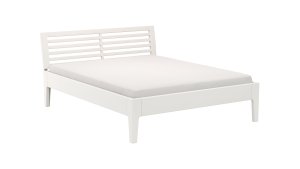 Bettgestell 1660 - Liegefläche ca. 160x200 cm, Kiefer massiv, Weiß