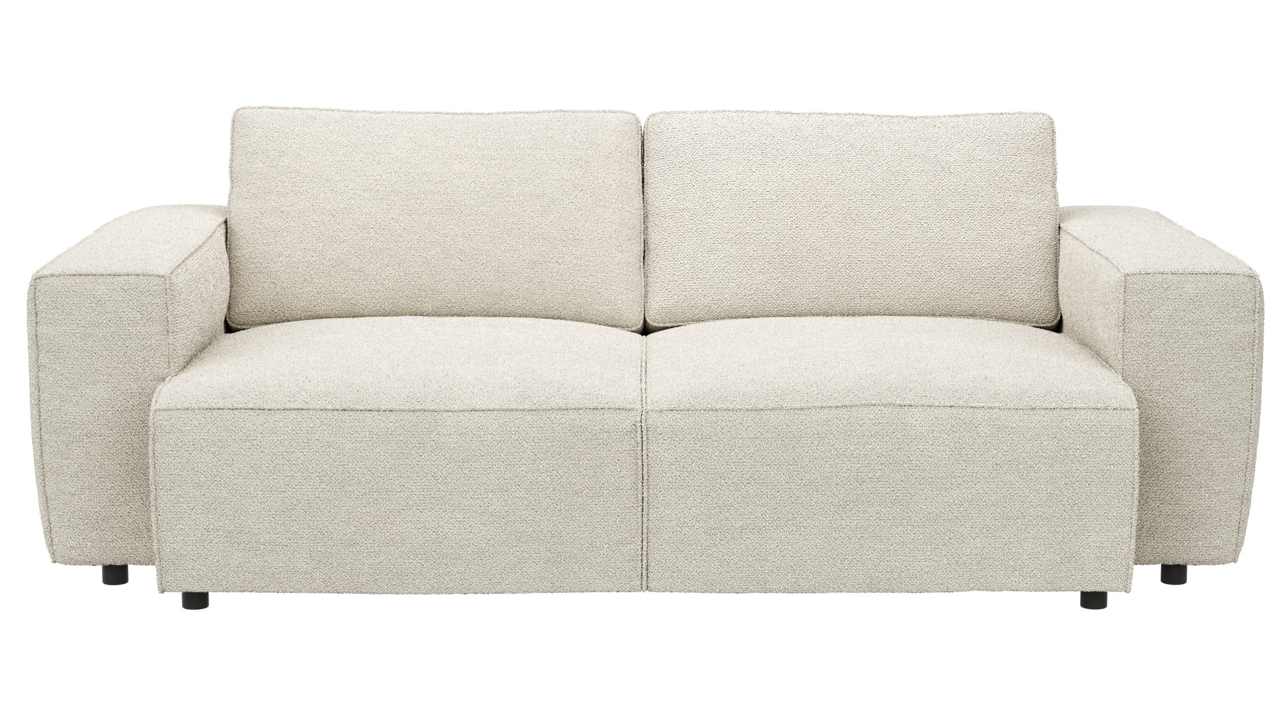Bigsofa Lilaia - 3-Sitzer Tief, Stoff, Creme