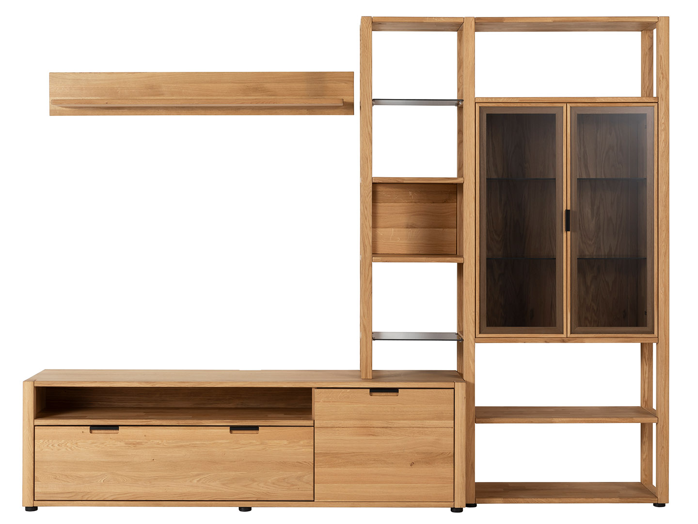 Wohnwand Elara - Eiche massiv, legno geölt