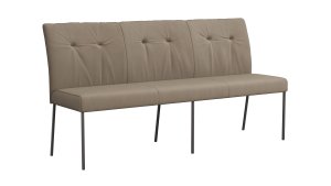 Bank Nashville - Breite ca. 180 cm, Leder, Taupe