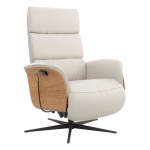 Alternative view of Relaxsessel Amila - Größe L, inkl. 4-motorischer Relaxfunktion und Aufstehhilfe, Leder, Silbergrau