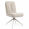 Stuhl Evania - Dreh und Relax-Funktion, hoher Rücken, Stoff, Ecru