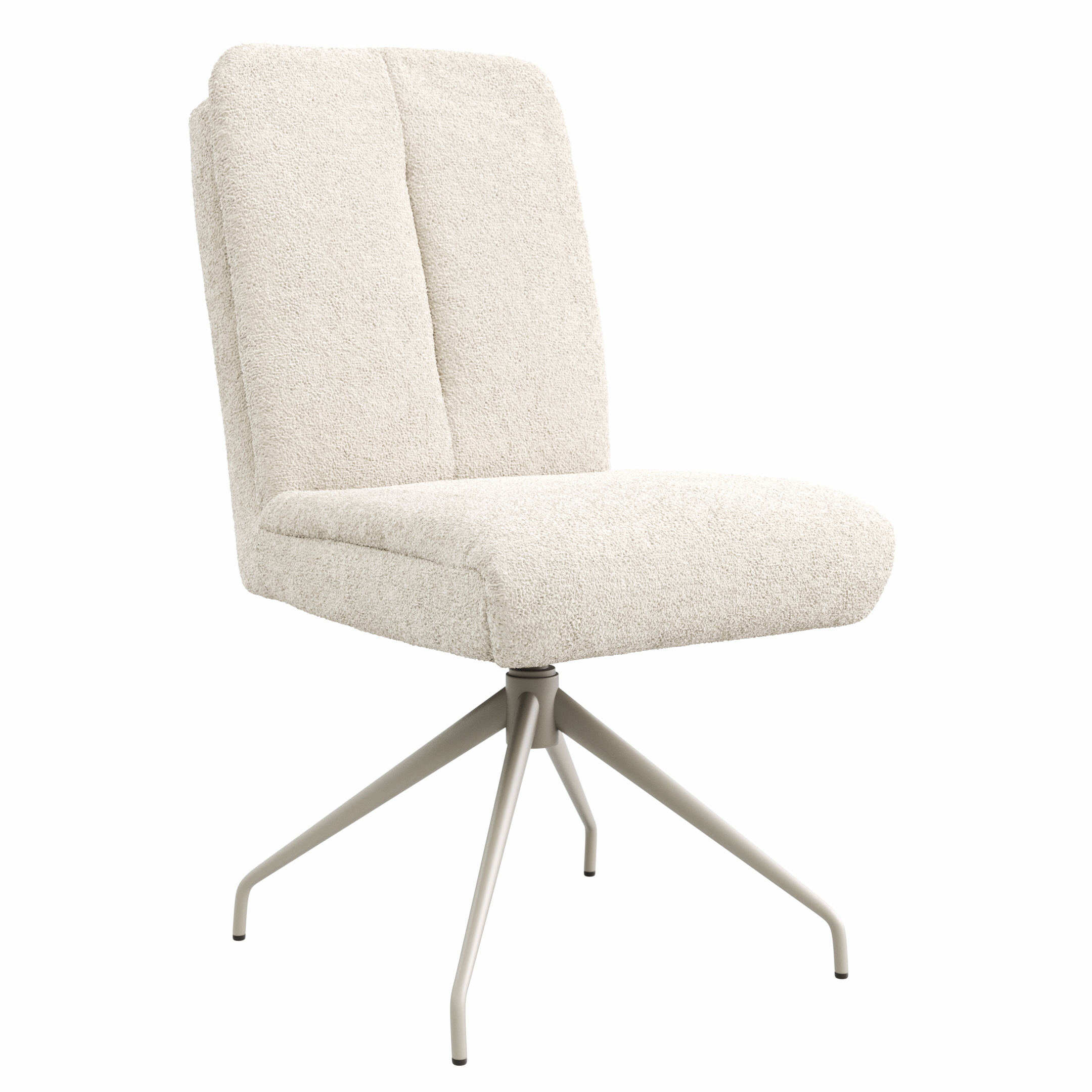 Stuhl Evania - Dreh und Relax-Funktion, hoher Rücken, Stoff, Creme