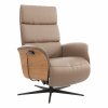 Relaxsessel Amila - Größe L, inkl. 4-motorischer Relaxfunktion und Aufstehhilfe, Leder, Rauchbraun