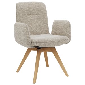 Alternative view of Armlehnstuhl Kamari - Stoff, Graubeige