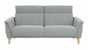 Alternative view of Sofa Nevin - 3-Sitzer inkl. Kopfpolsterverstellung, Stoff, Silbergrau