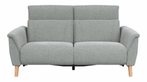 Alternative view of Sofa Nevin - 2,5-Sitzer inkl. Sitzvorzug (motorisch) und Kopfpolsterverstellung, Stoff, Silbergrau