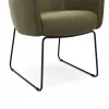 Armlehnstuhl Calgary - Leder, Olive – Bild 3