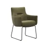 Armlehnstuhl Calgary - Leder, Olive – Bild 2