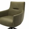 Armlehnstuhl Calgary - drehbar, Leder, Olive – Bild 3