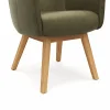 Armlehnstuhl Calgary - Leder, Olive – Bild 4