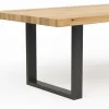 Esstisch Clifton - LB ca. 220x100 cm, Wildeiche massiv, Schwarz verfüllt – Bild 3