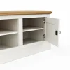 TV-Board Louisiana - teilmassiv, Weiß – Bild 2