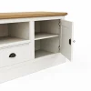 TV-Board Louisiana - teilmassiv, Weiß – Bild 3