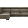 Ecksofa Hudson - Ecke links mit 2,5-Sitzer inkl. Kopfteil verstellbar, Leder, Braungrün – Bild 2