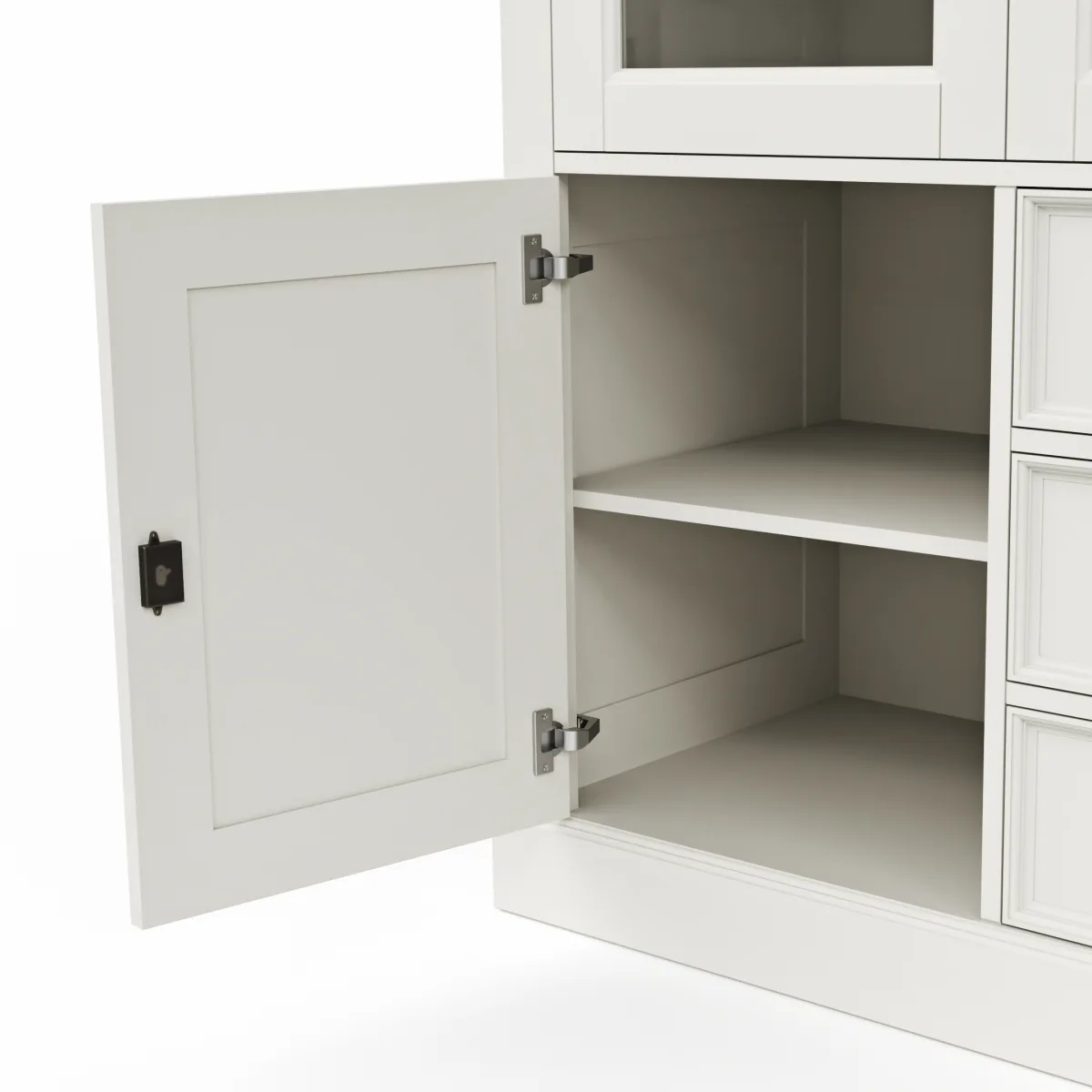 Highboard Louisiana - teilmassiv, Weiß – Bild 3