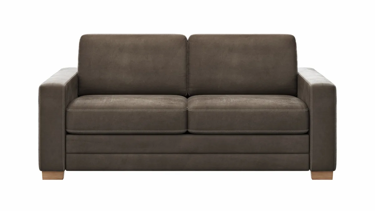 Sofa Lakeville 1 - 2-Sitzer inkl. Schlaffunktion, Stoff, Braun – Bild 2