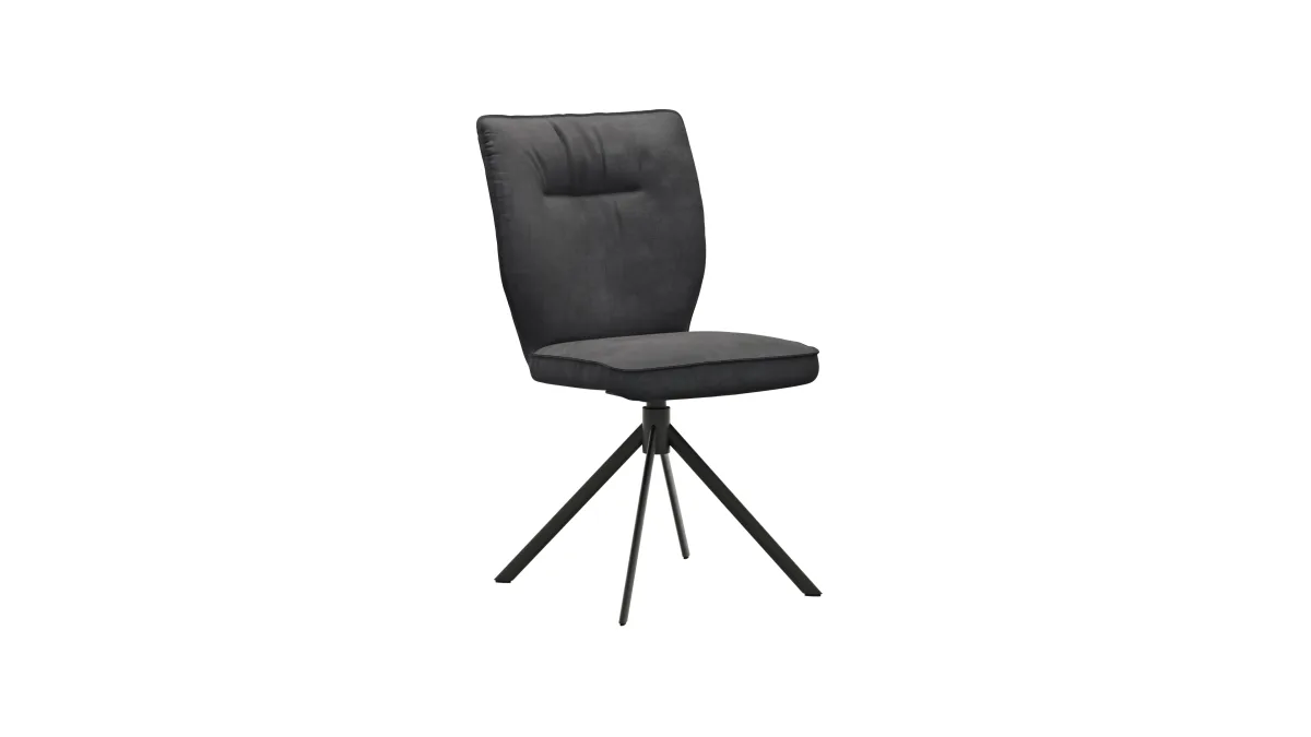 Stuhl Westmore - drehbar, Stoff, Anthrazit – Bild 2