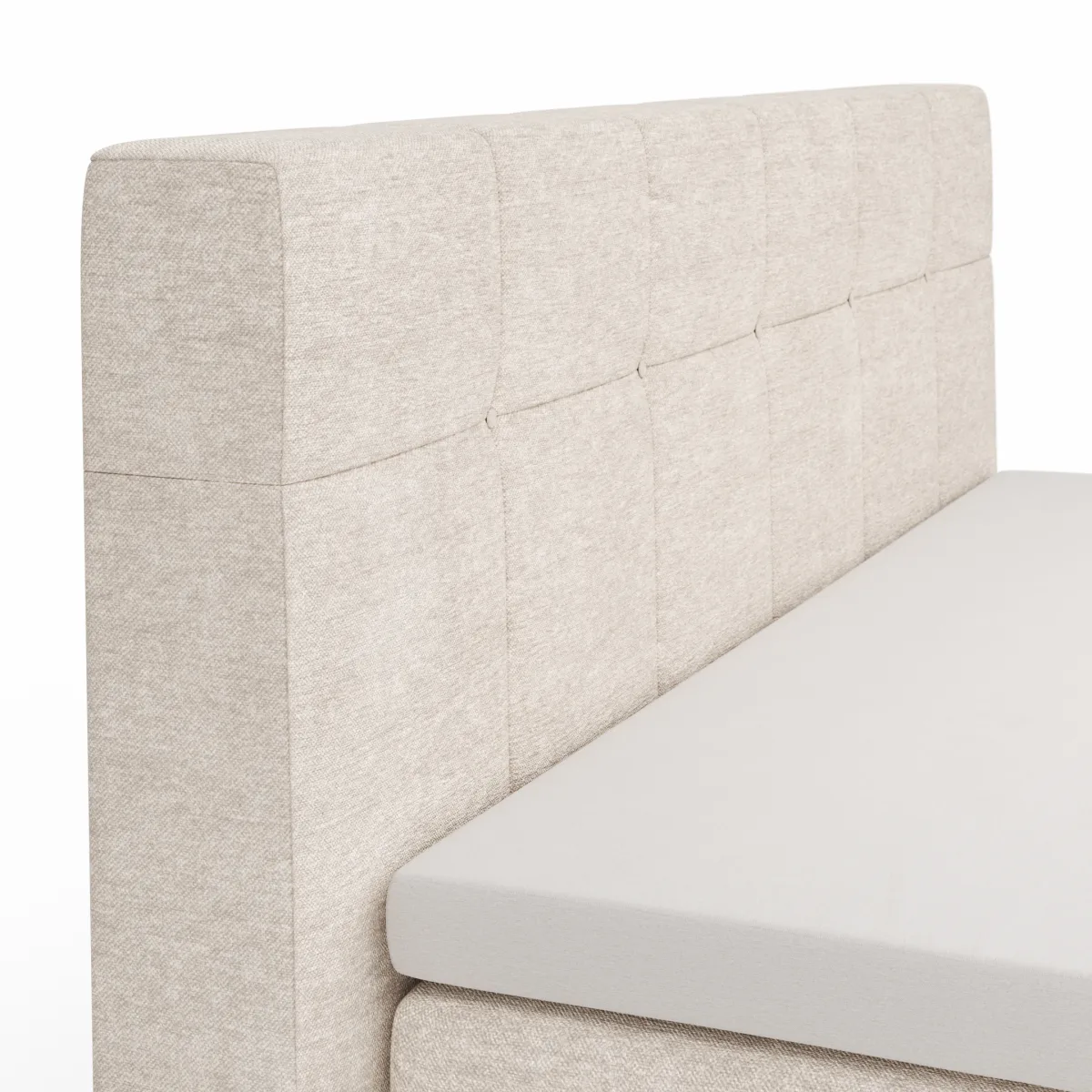 Boxspringbett Alpin - Liegefläche ca. 180x200 cm, Stoff, Graubeige – Bild 4