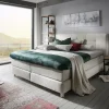 Boxspringbett Alpin - Liegefläche ca. 180x200 cm, Stoff, Graubeige – Bild 5