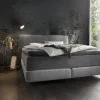 Boxspringbett Alpin - Liegefläche ca. 180x200 cm, Stoff, Grau – Bild 5
