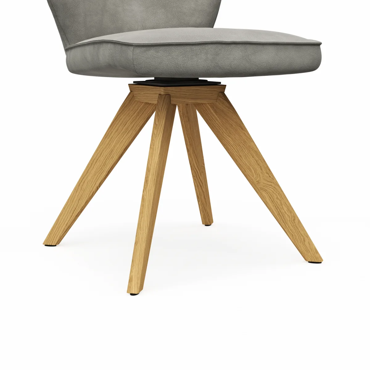 Stuhl Westmore - drehbar, Stoff, Silberfarben – Bild 3