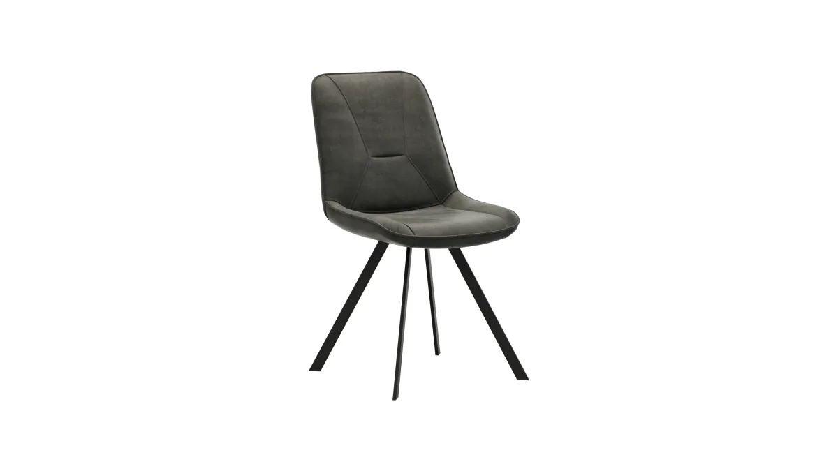Stuhl Wesley - Stoff, Anthrazit – Bild 2
