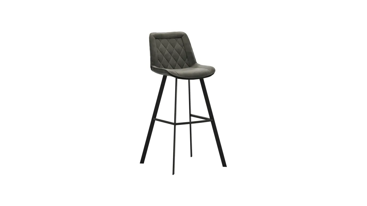 Barhocker Wesley - Stoff, Graphit – Bild 2