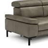 Sofa Hudson - 2,5-Sitzer, inkl. Relaxfunktion (motorisch) und Kopfteil/Armlehnen verstellbar, Leder, Braungrün – Bild 4