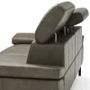 Sofa Hudson - 2,5-Sitzer, inkl. Relaxfunktion (motorisch) und Kopfteil/Armlehnen verstellbar, Leder, Braungrün – Bild 3