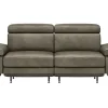 Sofa Hudson - 2,5-Sitzer, inkl. Relaxfunktion (motorisch) und Kopfteil/Armlehnen verstellbar, Leder, Braungrün – Bild 2