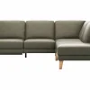 Ecksofa Rockport A - 2,5-Sitzer mit Ecke rechts inkl. Relaxfunktion (motorisch), Leder, Dunkelgrau – Bild 2