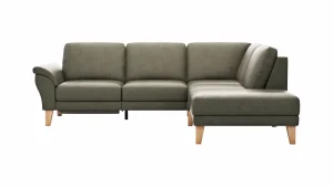 Alternative view of Ecksofa Rockport A - 2,5-Sitzer mit Ecke rechts inkl. Relaxfunktion (motorisch), Leder, Dunkelgrau