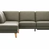 Ecksofa Rockport A - Ecke links mit 2,5-Sitzer inkl. Relaxfunktion (motorisch), Leder, Dunkelgrau – Bild 2