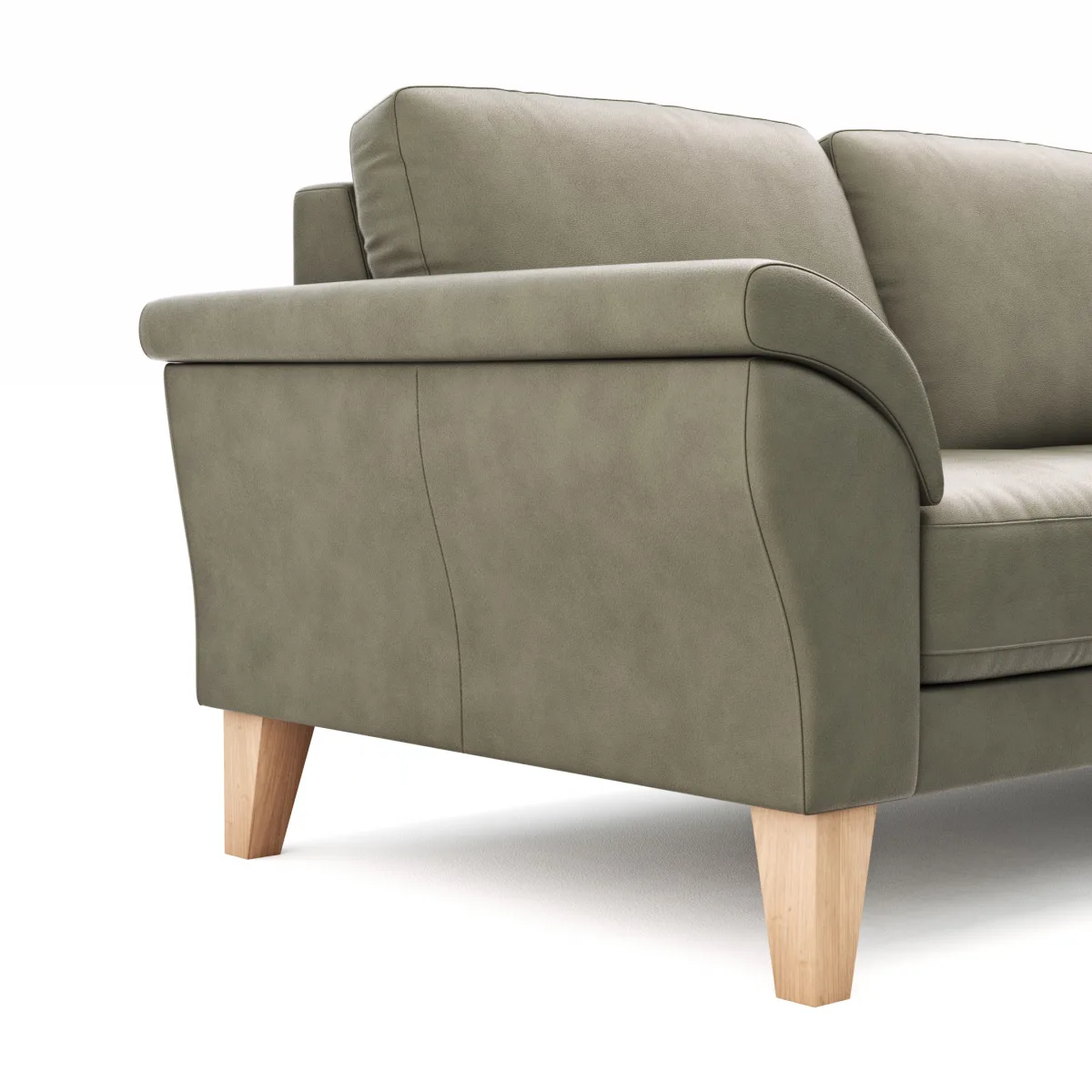 Ecksofa Rockport A - 2,5-Sitzer mit Ecke rechts, Leder, Dunkelgrau – Bild 3