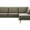 Ecksofa Rockport A - 2,5-Sitzer mit Ecke rechts, Leder, Dunkelgrau – Bild 2