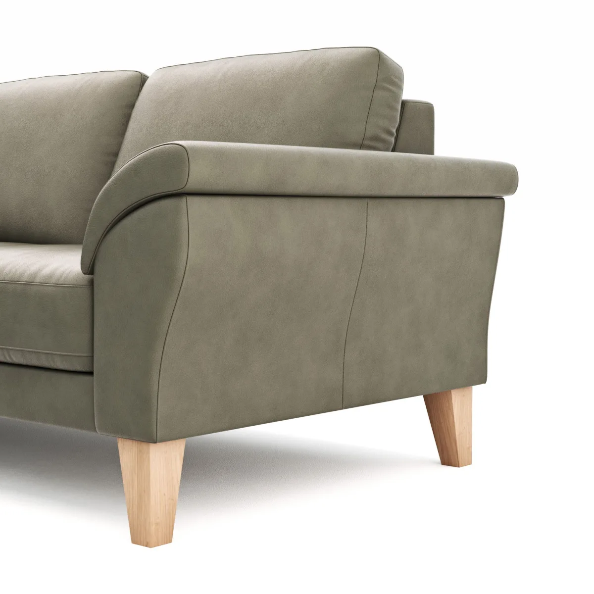 Ecksofa Rockport A - Ecke links mit 2,5-Sitzer, Leder, Dunkelgrau – Bild 4