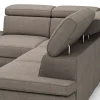 Ecksofa Hudson - Ecke links, 2,5-Sitzer, inkl. Kopfteil verstellbar, Stoff, Khaki – Bild 3
