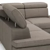 Ecksofa Hudson - 2,5-Sitzer mit Ecke rechts, inkl. Kopfteil verstellbar, Stoff, Khaki – Bild 4