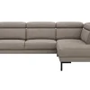 Ecksofa Hudson - 2,5-Sitzer mit Ecke rechts, inkl. Kopfteil verstellbar, Stoff, Khaki – Bild 2