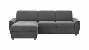 Alternative view of Ecksofa Lakeville 1 - Longchair links mit 2-Sitzer inkl. Schlaffunktion mit Bettkasten, Stoff, Grau